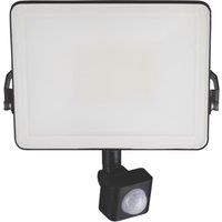 TCP Indoor & Outdoor LED Floodlight With PIR Sensor Black 30W 4200lm (989TW)