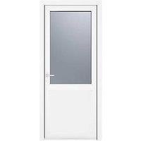 Crystal 1-Panel 1-Obscure Light Right-Handed White uPVC Back Door 2090mm x 920mm (990JK)