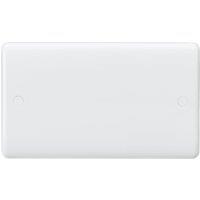 Knightsbridge Curved Edge 2-Gang Blanking Plate White (990YA)