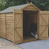 Forest 6' x 8' (Nominal) Apex Overlap Timber Shed with Base & Assembly (991JR)