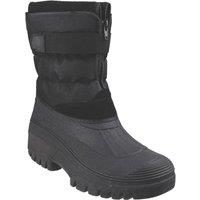Cotswold Chase Touch Fastening and Zip up Size 8 Black Non Safety Wellies (991XN)