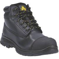 Amblers FS301 Size 10 Black Water-Resistant Steel Toe Cap Safety Boots (992JV)