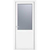 Crystal 1-Panel 1-Obscure Light Right-Handed White uPVC Back Door 2090mm x 920mm (992KF)