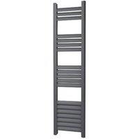 Towelrads 1200mm x 300mm 1105BTU Black Flat Designer Towel Radiator (992RY)