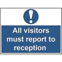 Essentials "Report To Reception" Sign 450mm x 600mm (994HL)