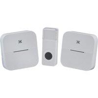 Knightsbridge DC015 Plug-In Wireless Door Chime Kit White (994YC)