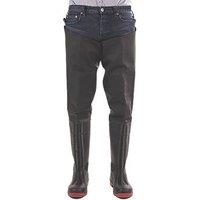 Amblers Rhone Size 7 Black/Red Safety Thigh Waders (995JX)