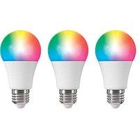 LAP E27 A60 RGB & White LED Smart Light Bulb 7.3W 806lm 3 Pack (996FM)