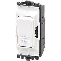 MK Grid Plus 20A Grid DP Fridge Freezer Switch White with Colour-Matched Inserts (996JR)