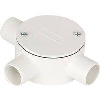 Deta TTE 3 Way 20mm Tee Box White (996VT)