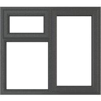 Crystal Right-Hand & Top Opening Clear Double-Glazed Casement Anthracite Grey uPVC Window 1190mm x 965mm (997JP)