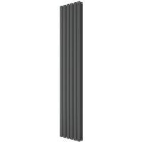 Azur Eclipse Duplex 1800mm x 360mm 3512BTU Anthracite Vertical Designer Radiator (997YR)