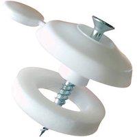 ALUKAP-XR Polycarbonate Fixings White 55mm x 40mm 50 Pack (998FH)