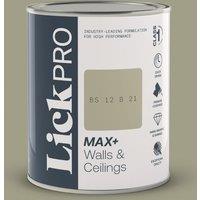 LickPro Max+ 1Ltr Green BS 12 B 21 Matt Emulsion Paint (998TM)