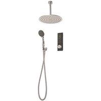 Triton H2ome Gravity-Pumped Ceiling & Rear Fed Dual Outlet Chrome/Black Thermostatic Digital Shower (999CF)