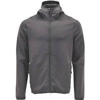 Mascot Customized Front Zip Fleece Hoodie Grey 2X Large 45.5" Chest (999KC)