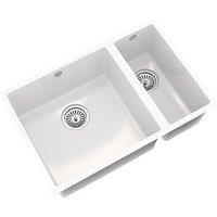 ETAL Comite 1.5 Bowl Composite Kitchen Sink Gloss White Left-Handed 670mm x 440mm (999RG)