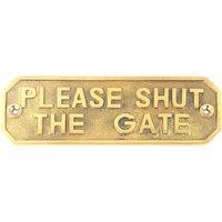GateMate 'Please Shut the Gate' Sign 55mm x 160mm (999YV)