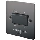 LAP 10A 1-Gang 3-Pole Fan Isolator Switch Black Nickel with Black Inserts (20290)