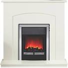 Be Modern Bradshaw Electric Fireplace White 1070mm x 330mm x 1030mm (206TT)
