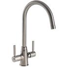 Streame by Abode Rochelle Swan Dual Lever Mono Mixer Brushed Nickel (208JM)