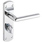 Smith & Locke Crane Fire Rated WC Door Handles Pair Polished Chrome (227HY)