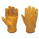 Stanley Split Cowhide Leather Driver Gloves Brown Large (23256)