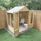 Forest Oakley 6' x 4' (Nominal) Apex Timber Summerhouse with Assembly (240TF)