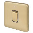 Schneider Electric Lisse Deco 50A 1-Gang DP Cooker Switch Satin Brass with LED with Black Inserts (2
