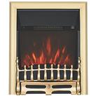 Focal Point Blenheim Brass Remote Control Freestanding, Semi-Recessed or Fully Inset Electric Fire 480mm x 114mm x 595mm (258HP)