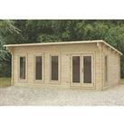 Forest Wolverley 19' 6" x 13' (Nominal) Pent Timber Log Cabin with Assembly (273TF)
