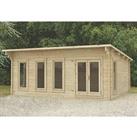 Forest Wolverley 19' 6" x 13' (Nominal) Pent Timber Log Cabin (280TF)
