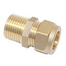 Flomasta Brass Compression Adapting Male Coupler 22mm x 3/4" (286KR)