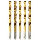 Erbauer Straight Shank Metal Drill Bits 7mm x 109mm 5 Pack (29283)