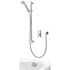 Aqualisa Visage HP/Combi Rear-Fed Chrome Thermostatic Smart Shower with Bath Overflow Filler (297JK)