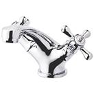 Swirl Traditional Basin Mono Mixer Tap with Clicker Waste Chrome (310PG)