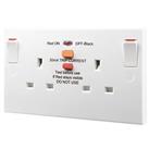 British General 900 Series 13A 2-Gang SP Switched Passive RCD Socket White (3133J)