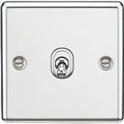 Knightsbridge 10AX 1-Gang Intermediate Switch Polished Chrome with Colour-Matched Inserts (324VF)