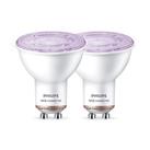 Philips GU10 RGB & White LED Smart Light Bulb 4.7W 345lm 2 Pack (334VG)