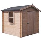 Shire Danbury 7' x 7' (Nominal) Apex Timber Log Cabin (335TJ)