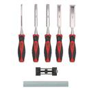Forge Steel Bevel Edge Chisel Set with Oilstone & Honing Guide 7 Pieces (337KY)