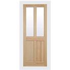 Victorian 2-Clear Light Unfinished Pine Wooden 2-Panel Internal Door 1981mm x 838mm (353FA)