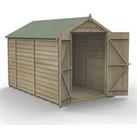 Forest 4Life 6' x 9' 6" (Nominal) Apex Overlap Timber Shed with Base (354FL)