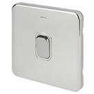 Schneider Electric Lisse Deco 20AX 1-Gang DP Control Switch Polished Chrome with LED with White Inse