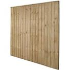 Forest Vertical Board Closeboard Garden Fencing Panel Natural Timber 6' x 6' Pack of 4 (357FL)