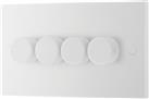 British General 4-Gang 2-Way LED Dimmer Switch White (357XF)