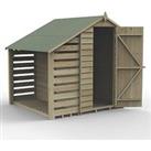 Forest 4Life 6' x 6' (Nominal) Apex Overlap Timber Shed with Lean-To (359FL)