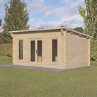 Forest Elmley 16' 6" x 10' (Nominal) Pent Timber Log Cabin with Assembly (360TF)