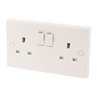 13A 2-Gang DP Switched Plug Socket White (3699D)