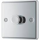LAP 1-Gang 2-Way LED Dimmer Switch Polished Chrome with Colour-Matched Inserts (370PN)